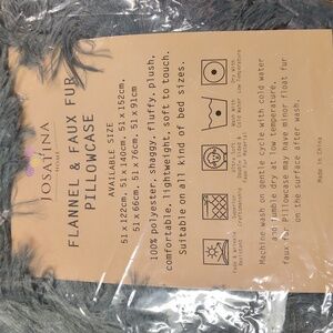 Flannel and Faux Fur Pillowcase